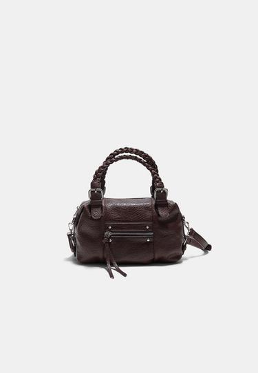Braided handle bowling bag — Brown 1