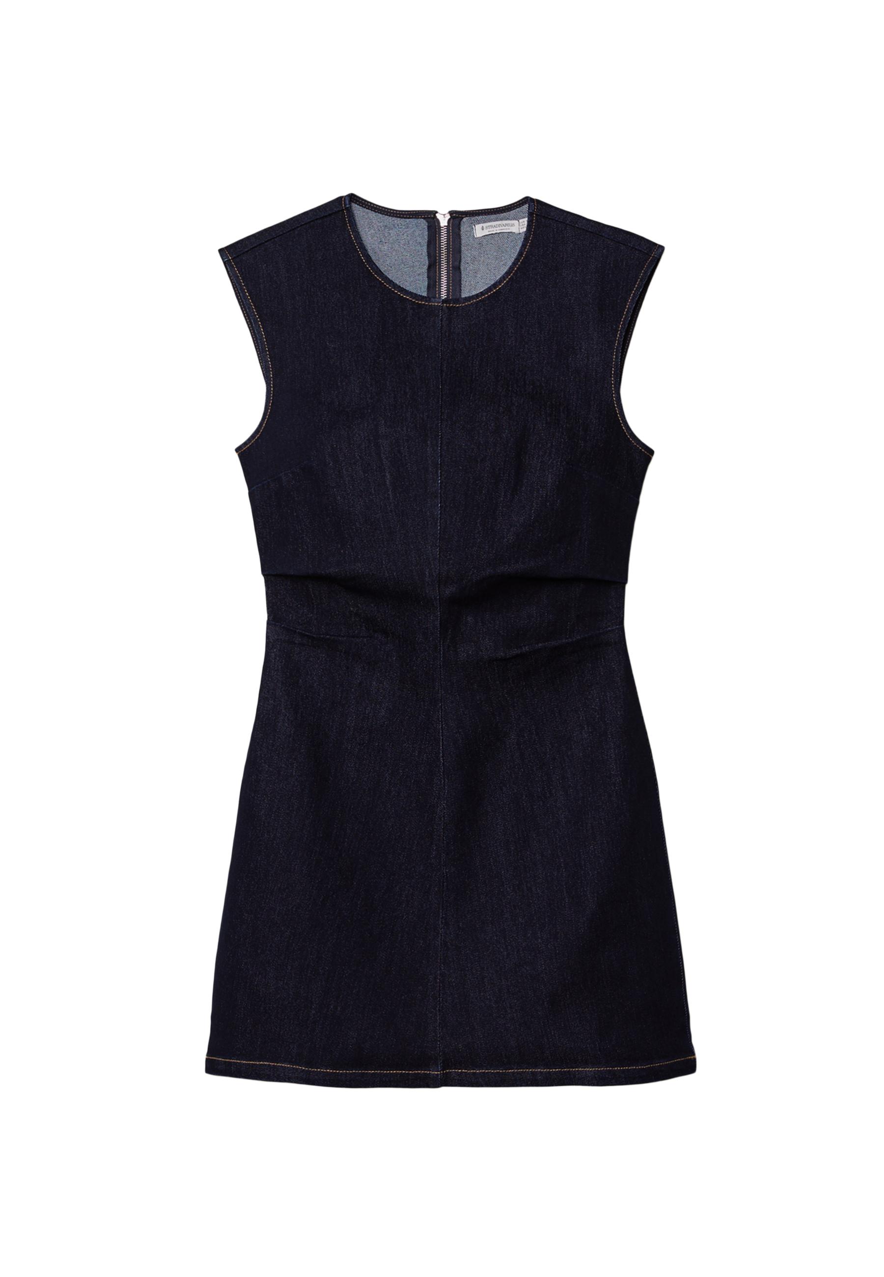 Short denim dress — OVERDYED BLUE DENIM