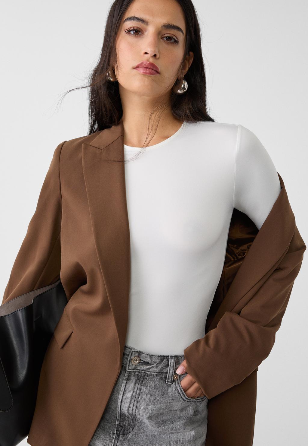Long sleeve polyamide bodysuit