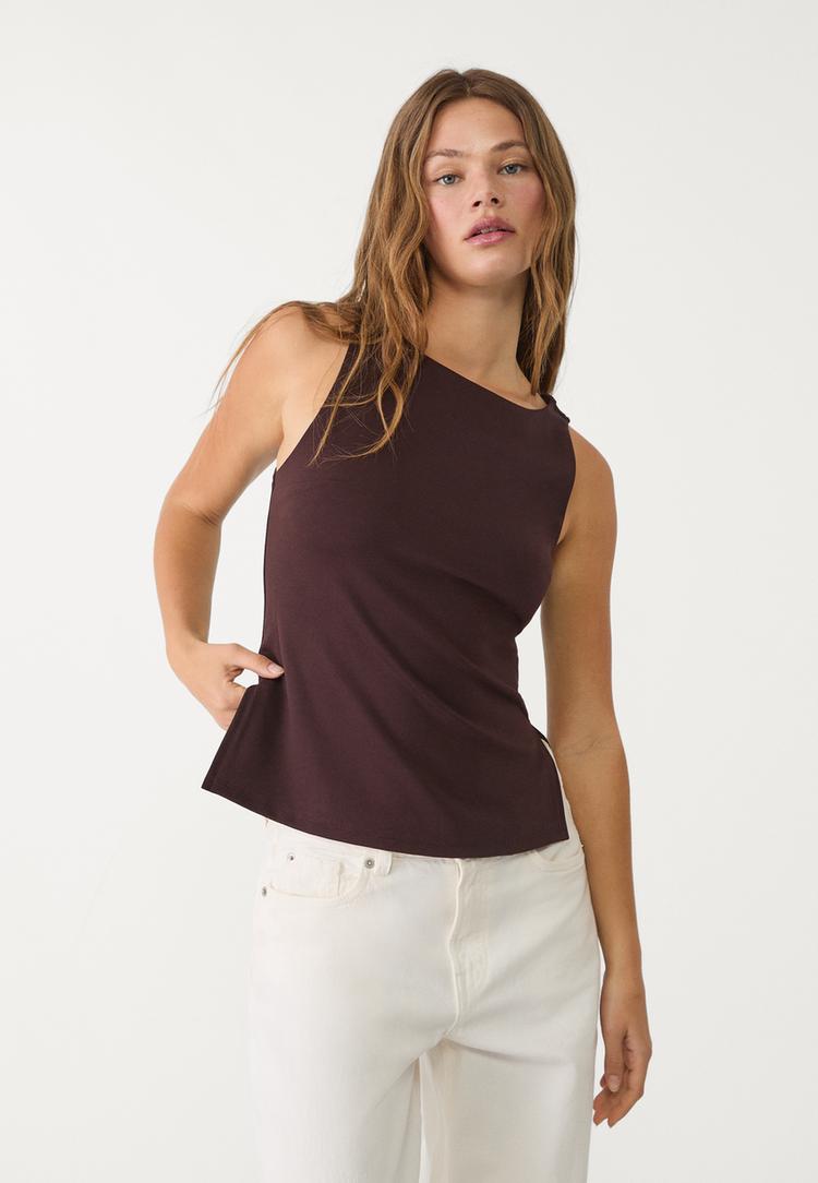 top interlock cuello barco