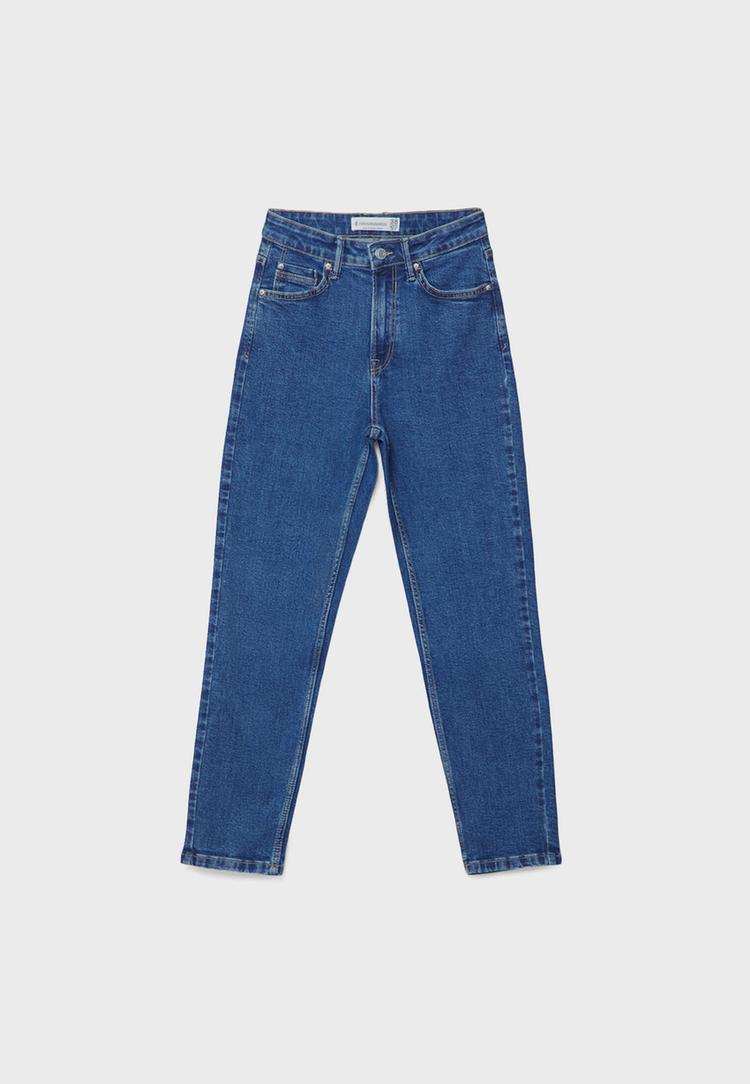 Mom Jeans Pantalones Cuero Mujer Pull And Bear 1465 Jeans Mom Slim