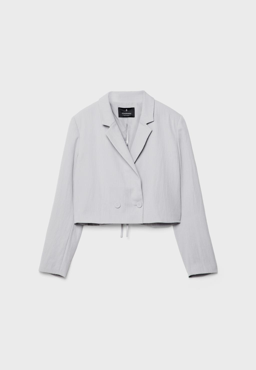Veste courte à nœuds au dos