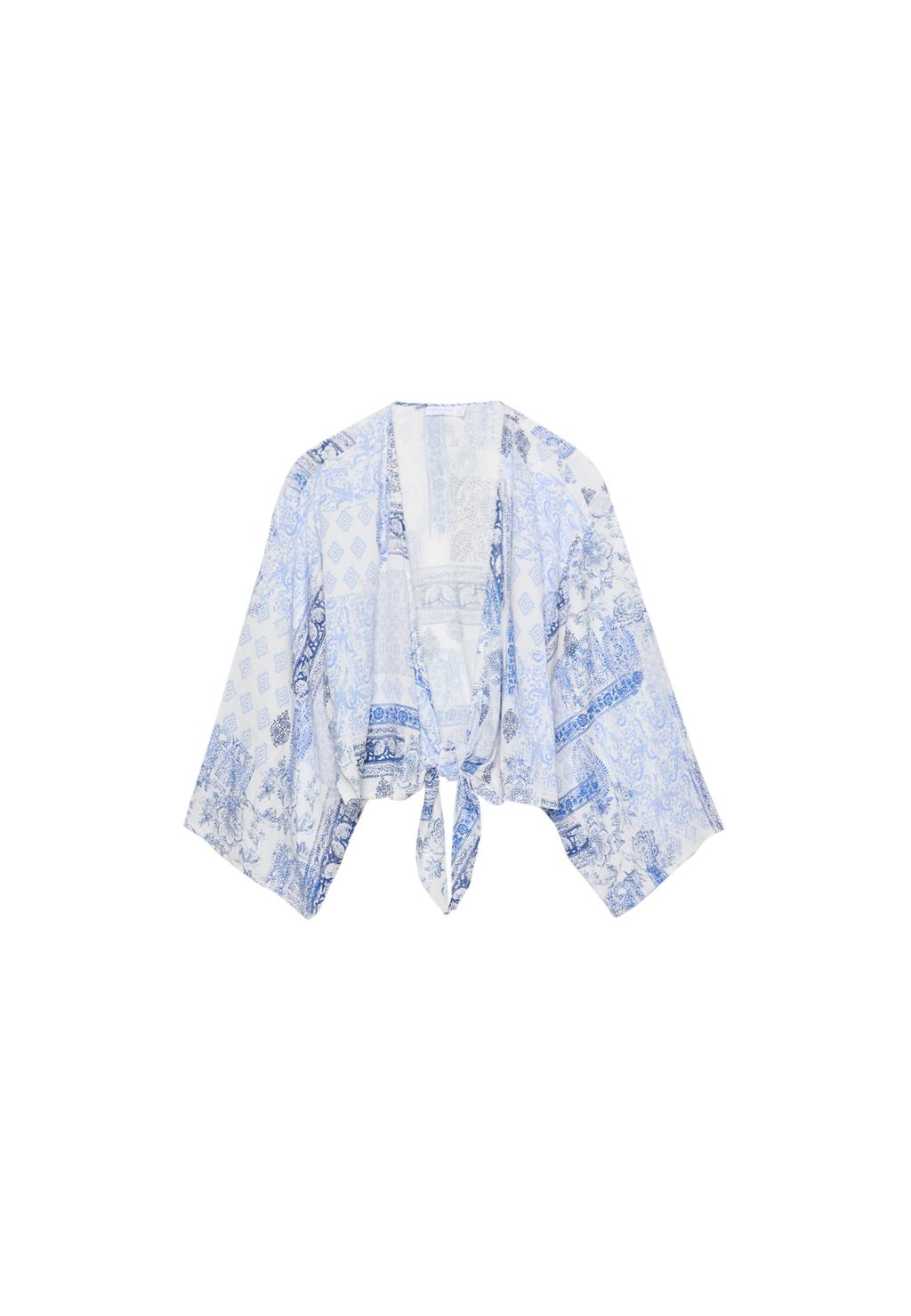 Blusa fluida nudo