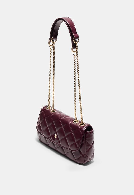 bolso bandolera acolchada cadena