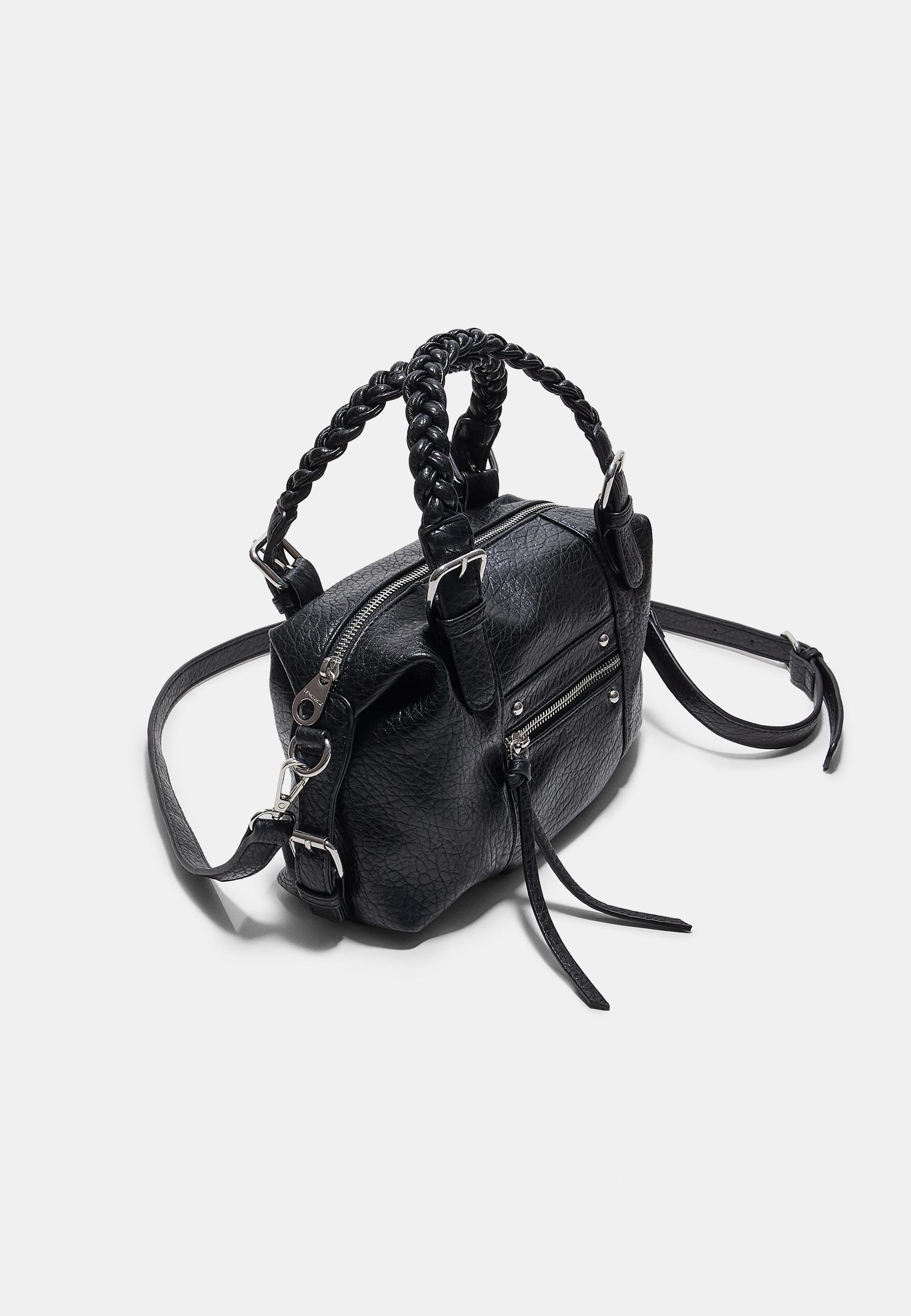 Braided handle bowling bag — Black