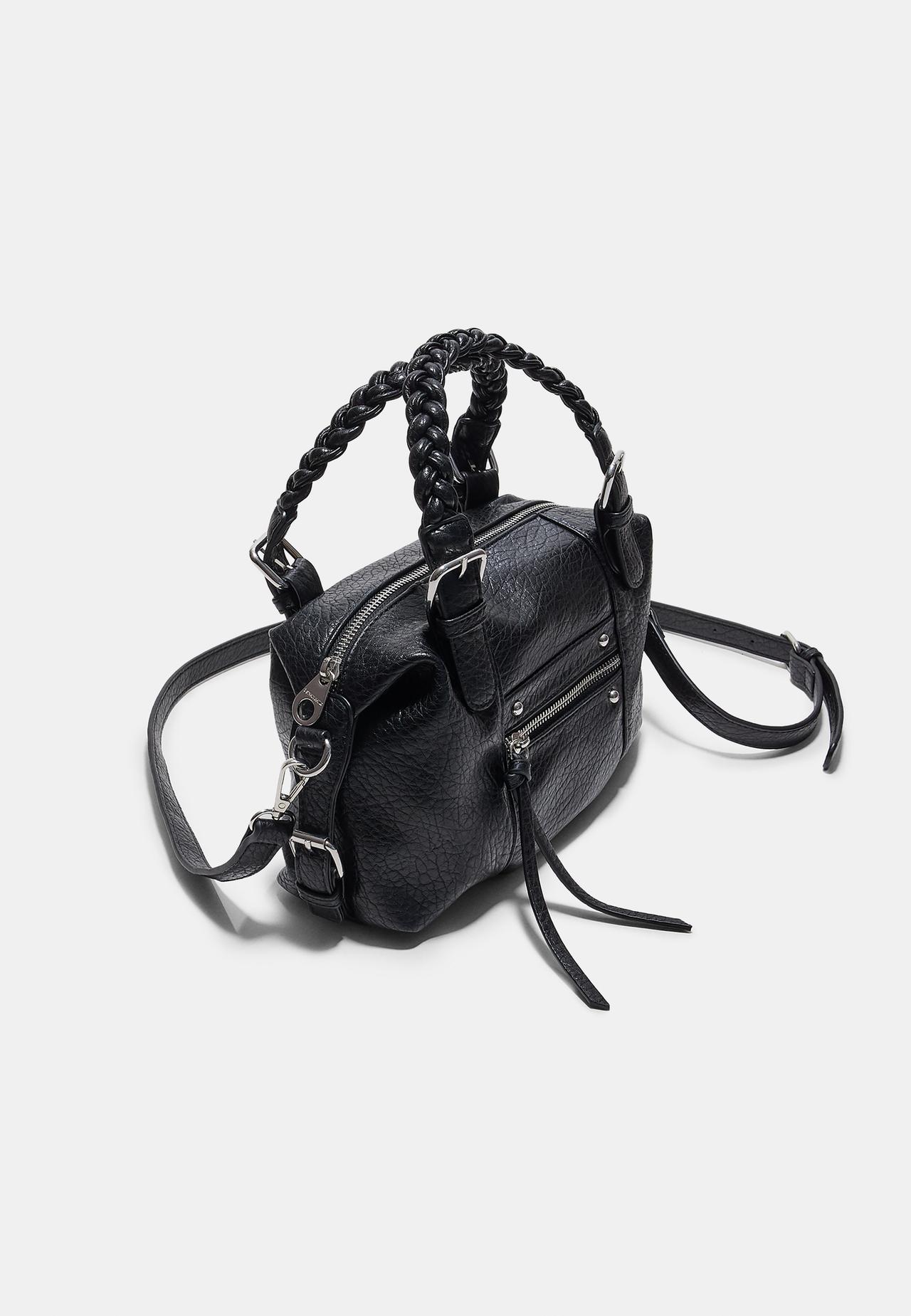 Braided handle bowling bag — Black