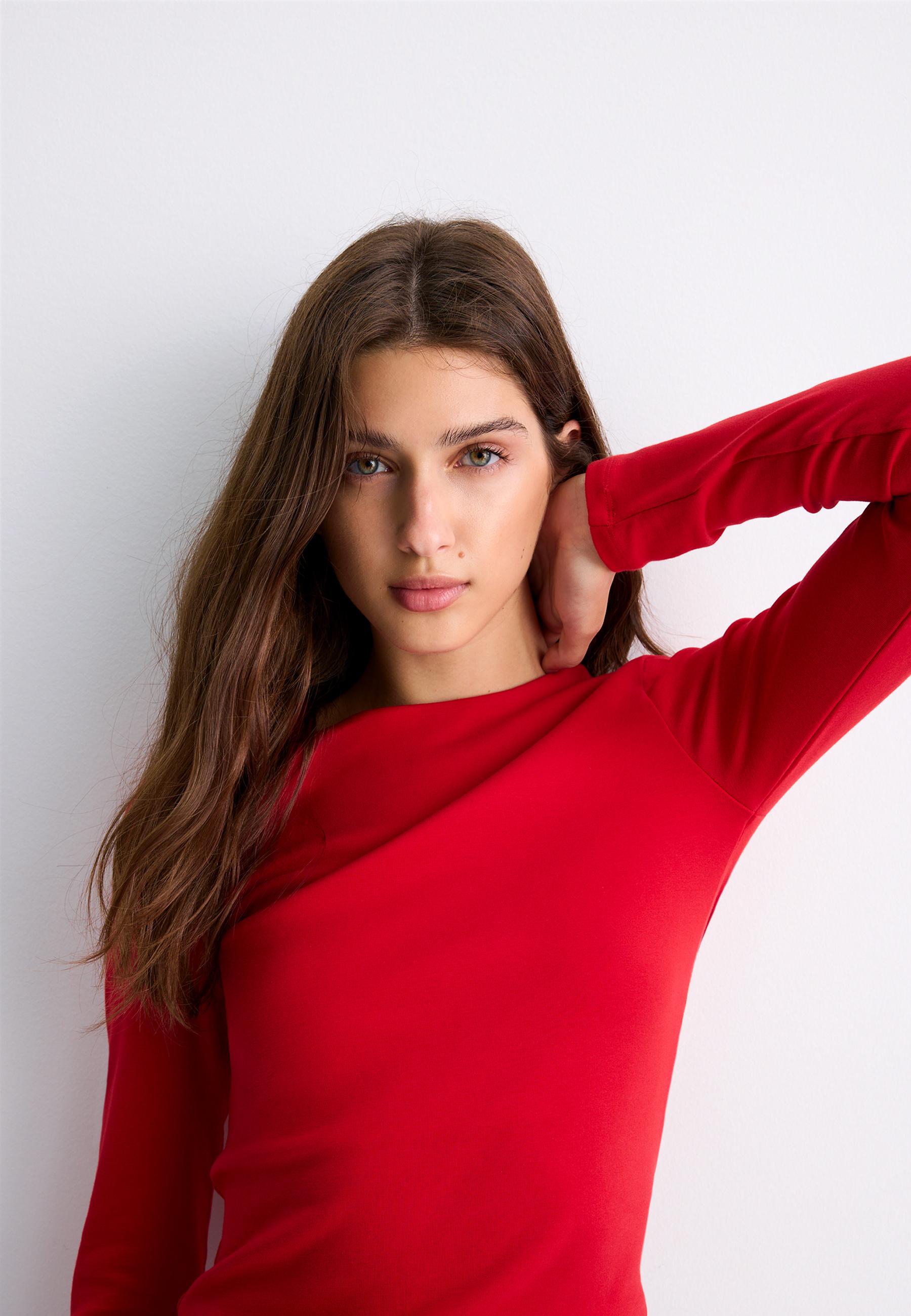 Basic long sleeve T-shirt — Red