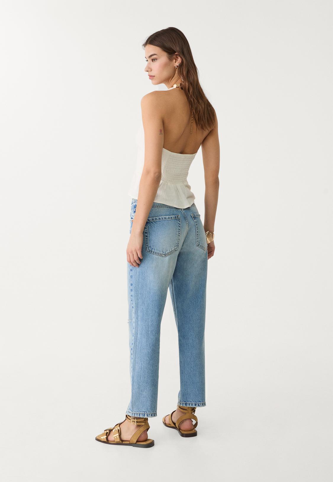 Pantalones Mom Slim Fit Stradivarius Mom Super Tiro Alto