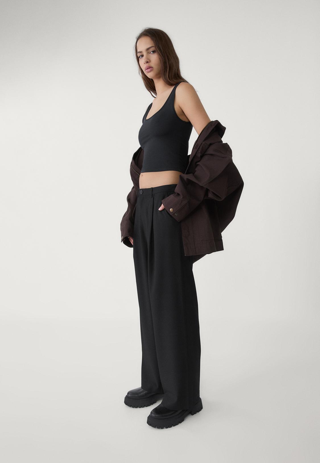 Pantaloni Eleganti Con Spacco Davanti Pantaloni Con Spacco