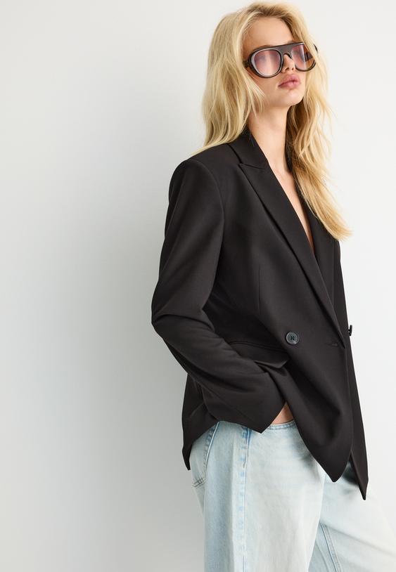 Stradivarius Blazer Cintré Noir L