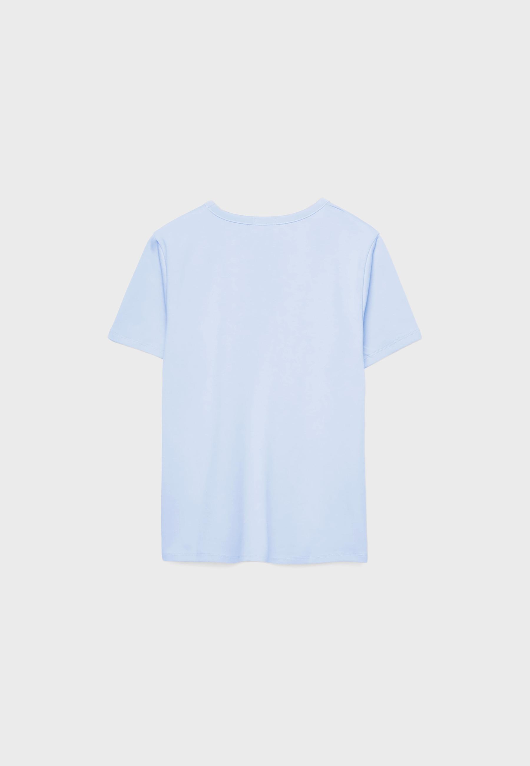 B02 Soft-touch regular basic T-shirt — Sky blue