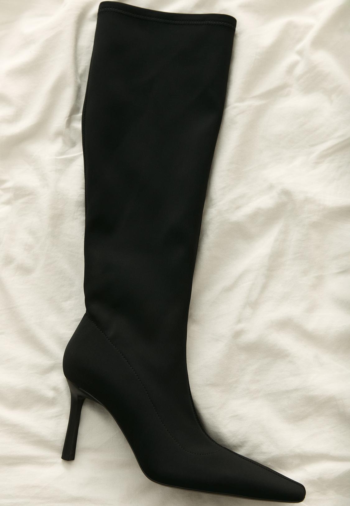 Bottes à Talon Aiguille Effet Néoprène - Mode Femme | France