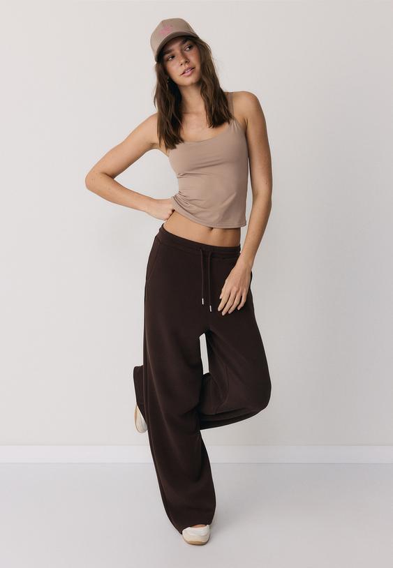 Stradivarius Basic Tank Top Beige Xl