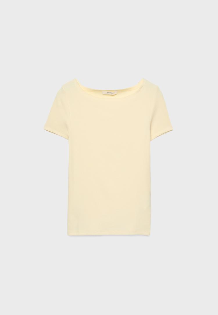 Kayık yaka t-shirt_0