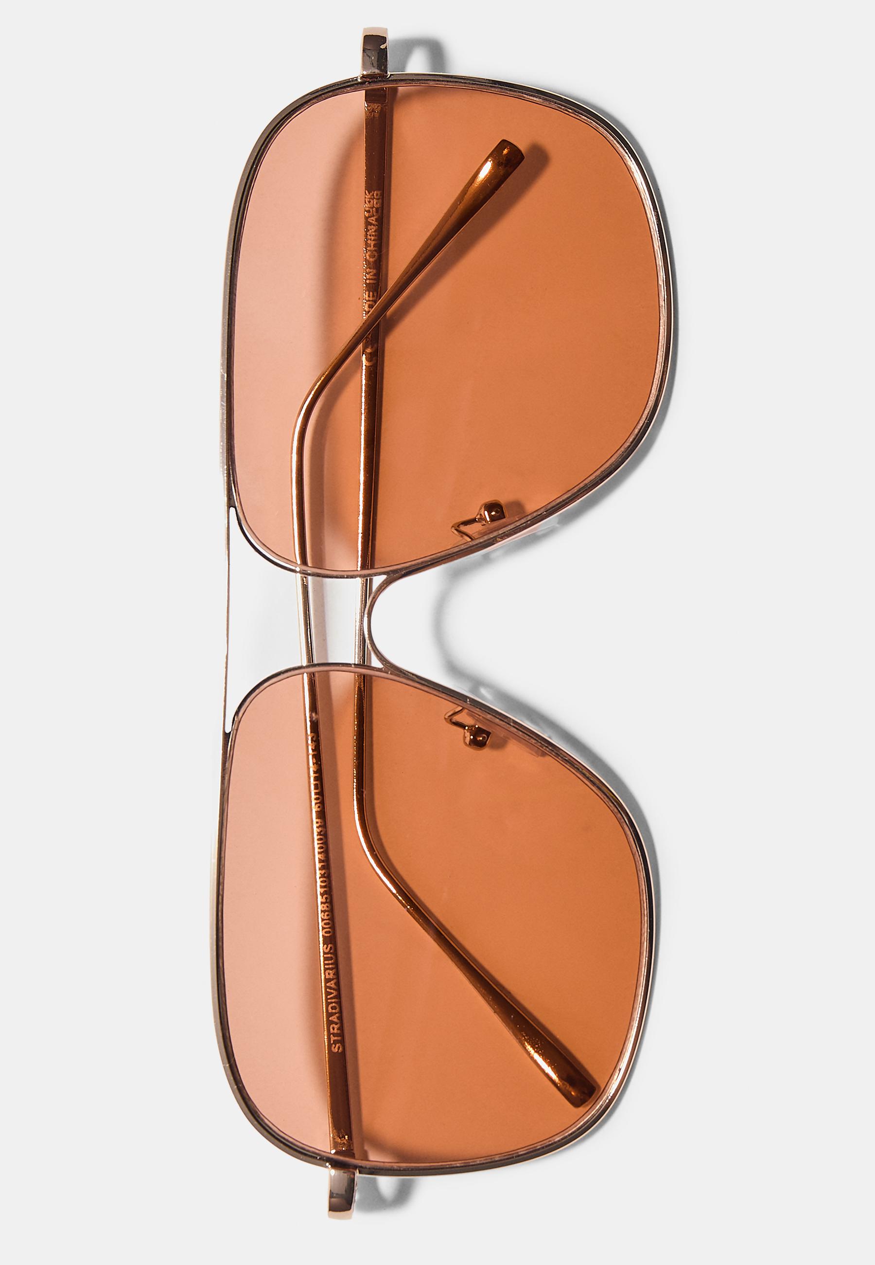 Square aviator sunglasses — Pastel pink (alternate view)