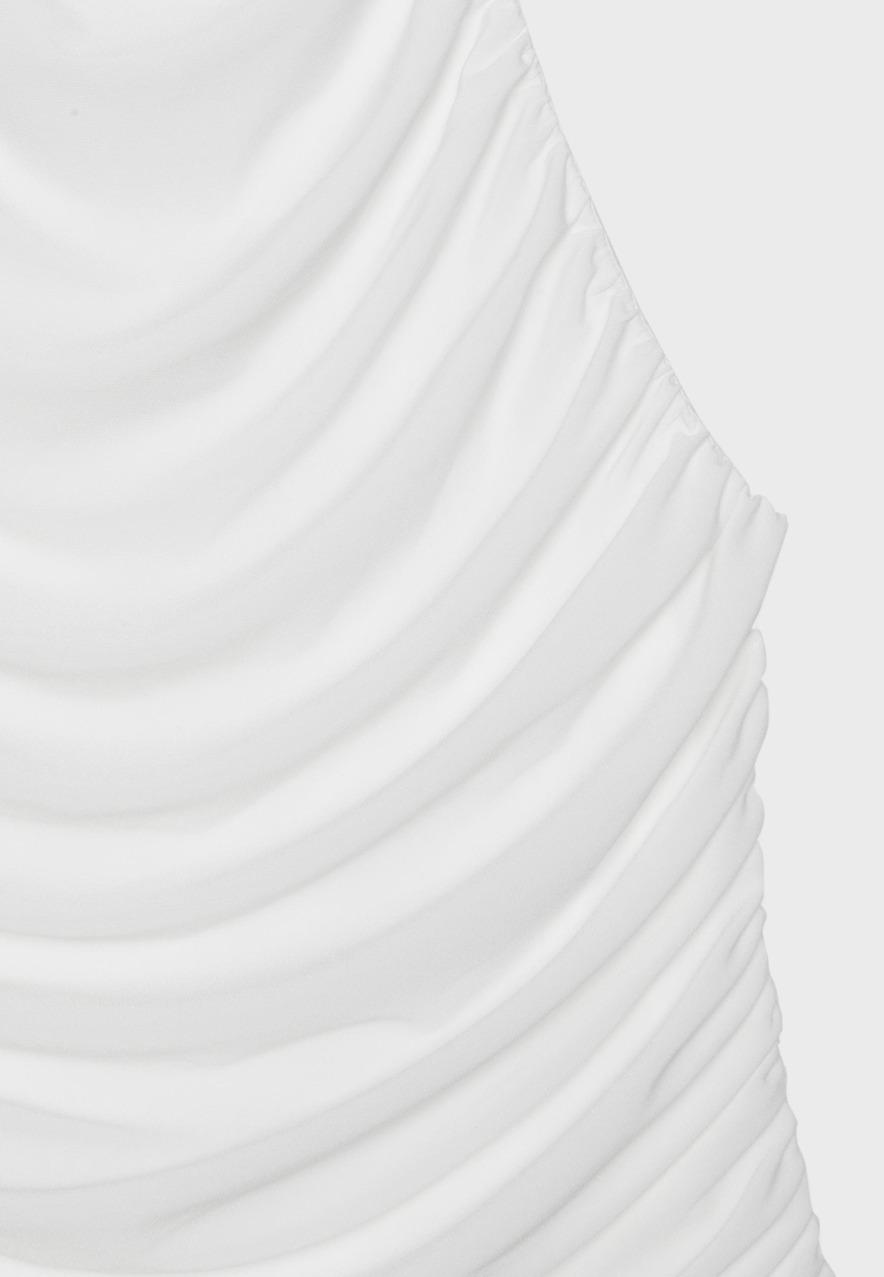 Ruched halter top — Ecru