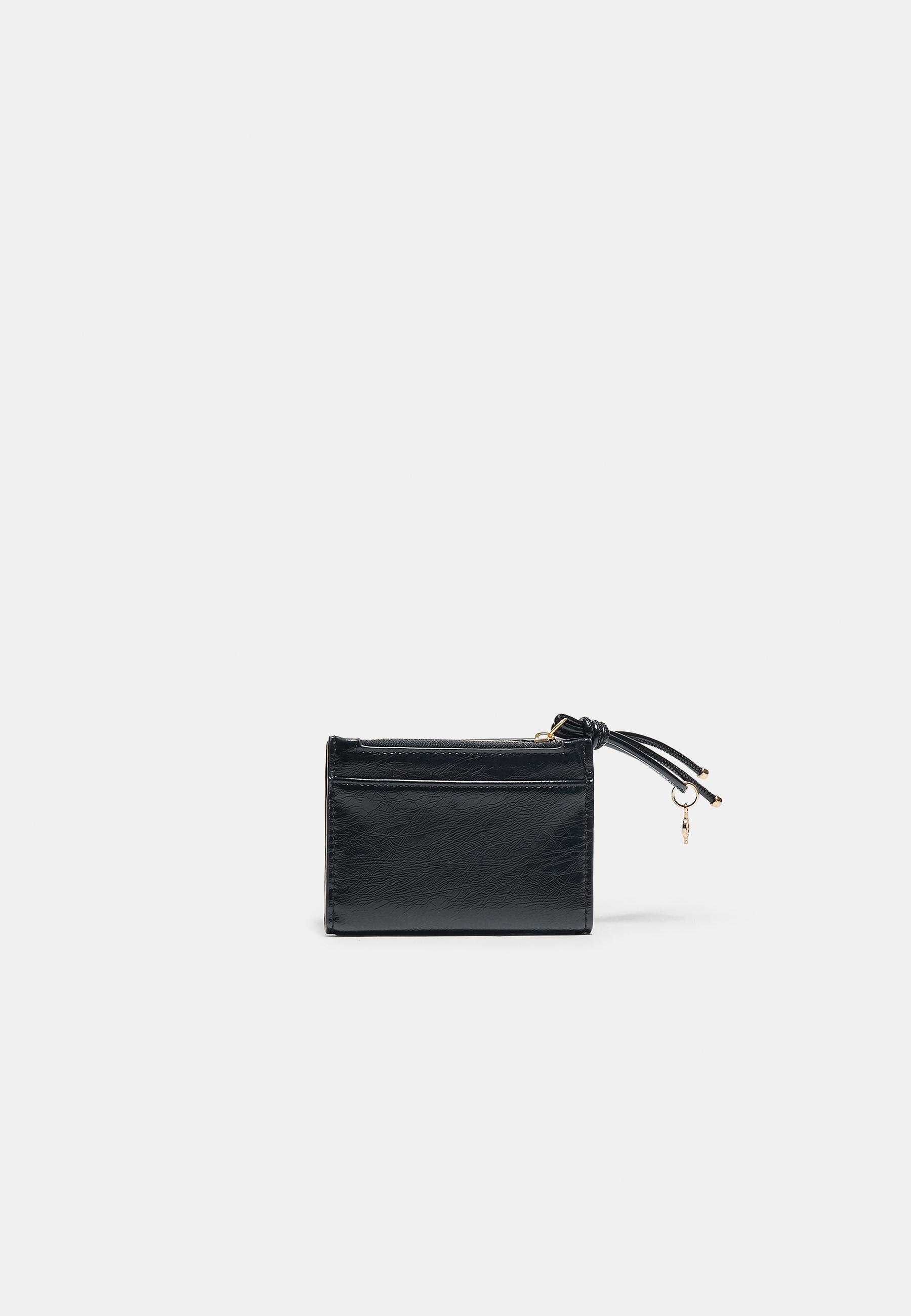 Purse with zip pull detail — Black