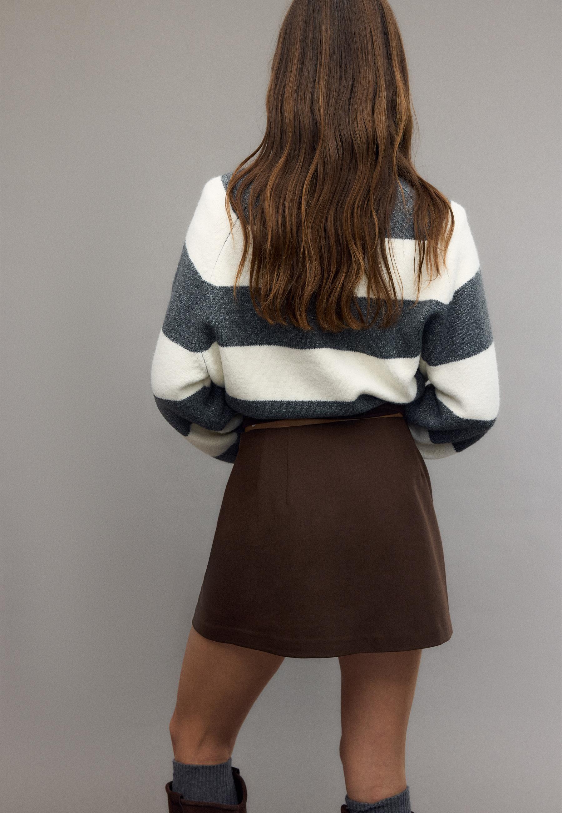 Side split skort — Brown