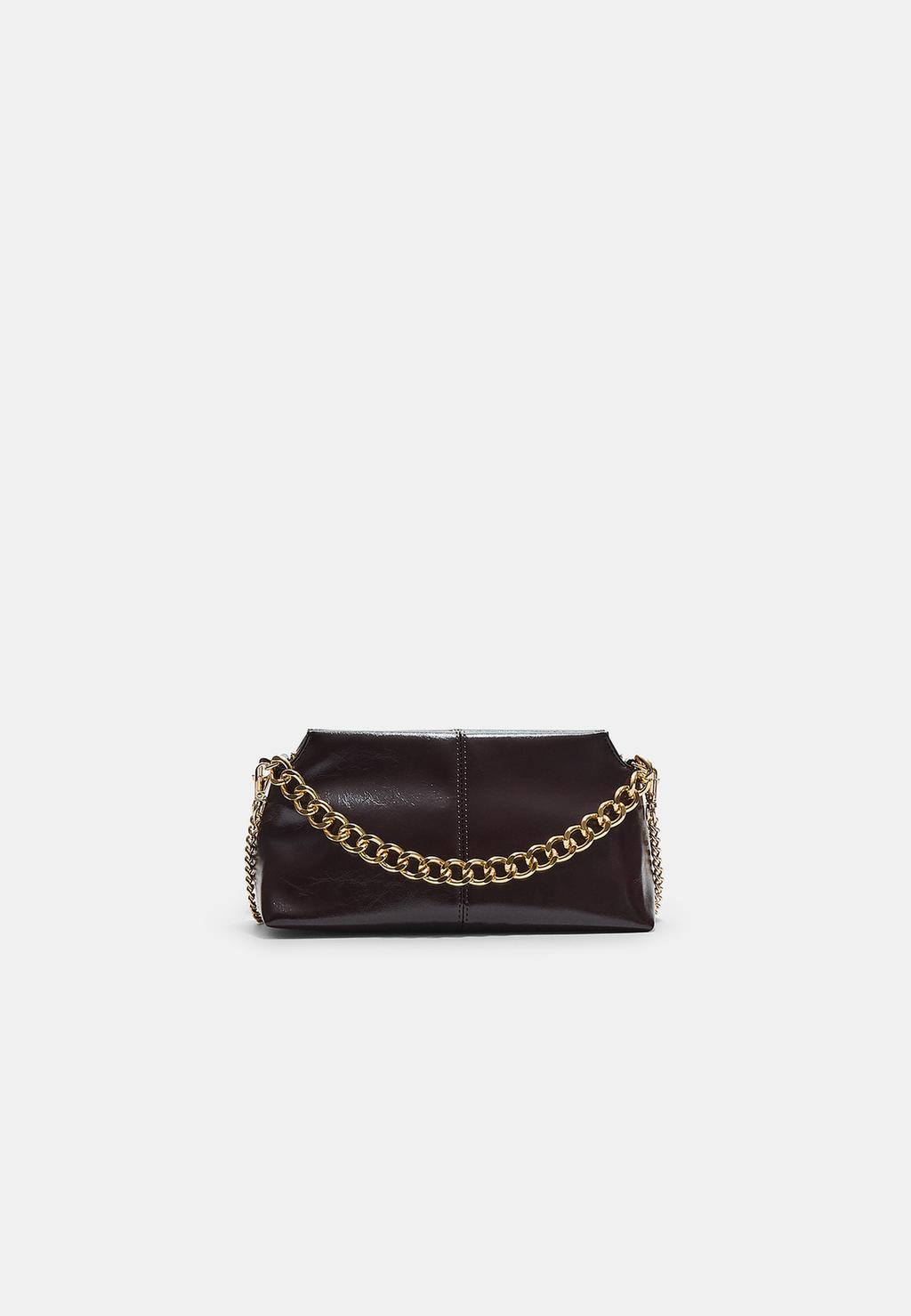 Geantă crossbody cu mâner imitație de blană