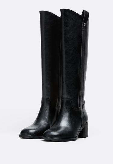 Equestrian heel boots — BLACK  3