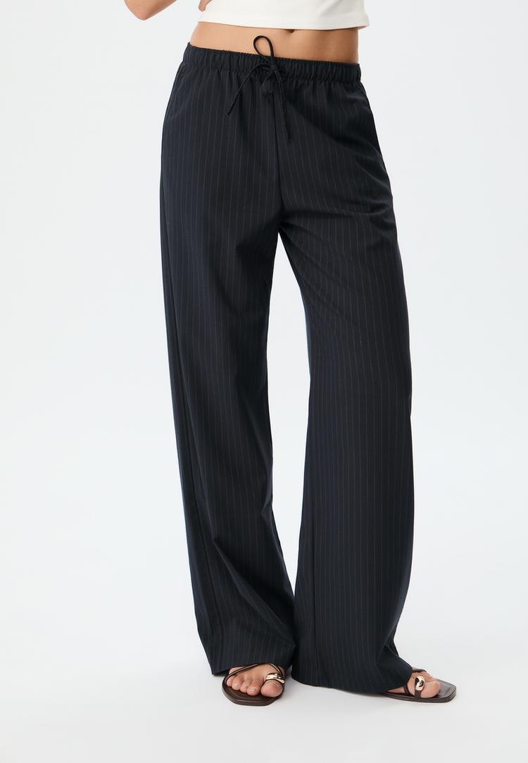 pantaloni lunghi morbidi a righe