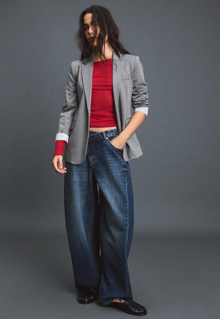 basic triko blazer ceket