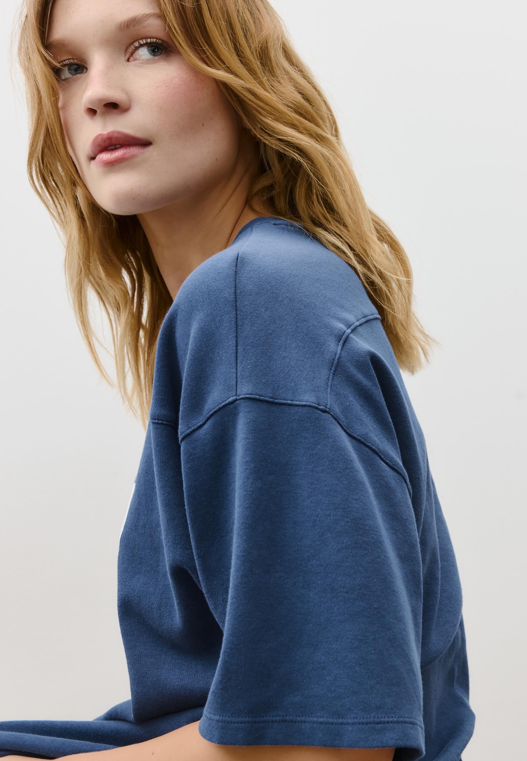 Short sleeve T-shirt with graphic detail — Navy blue