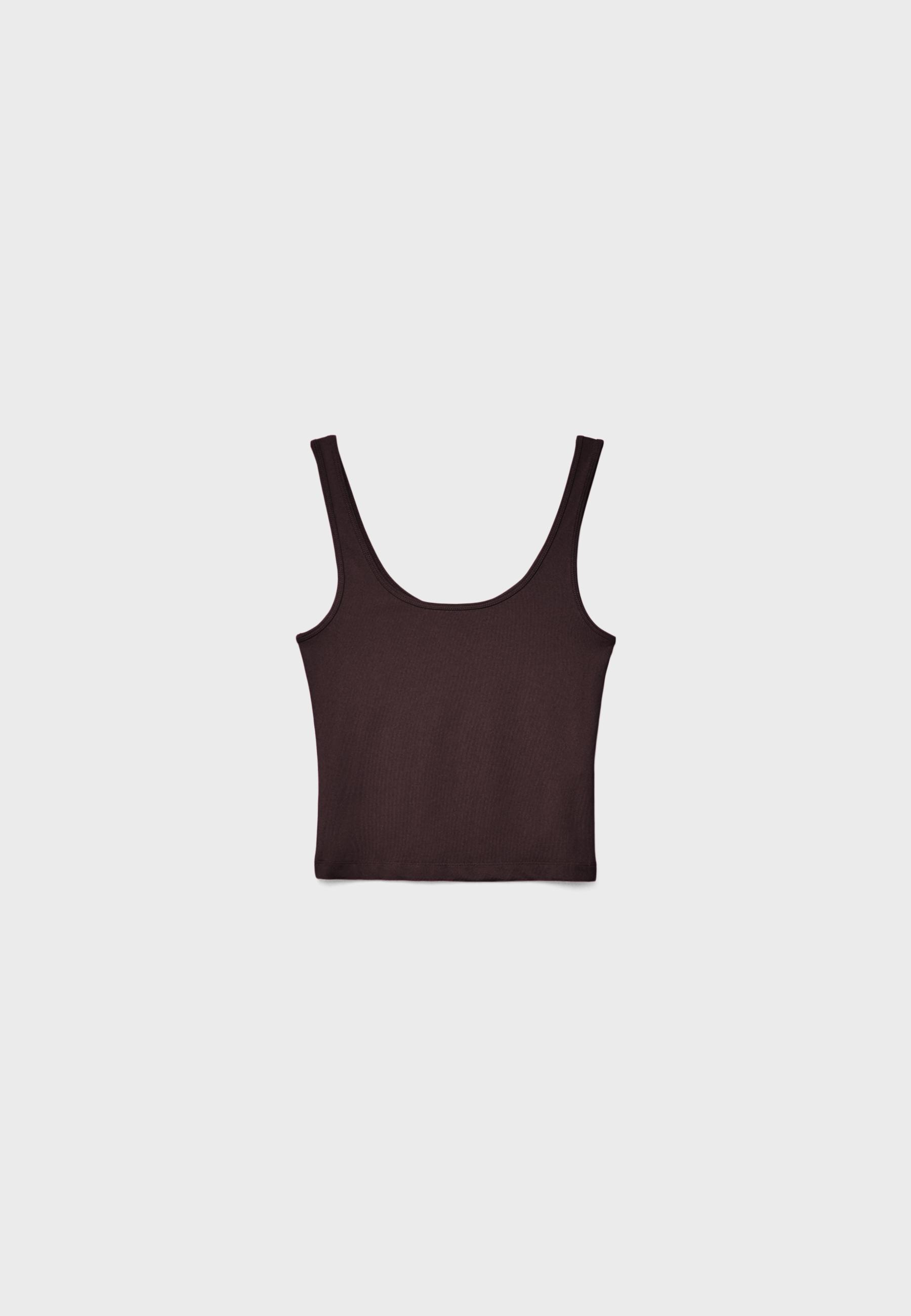Polyamide T-shirt — Brown