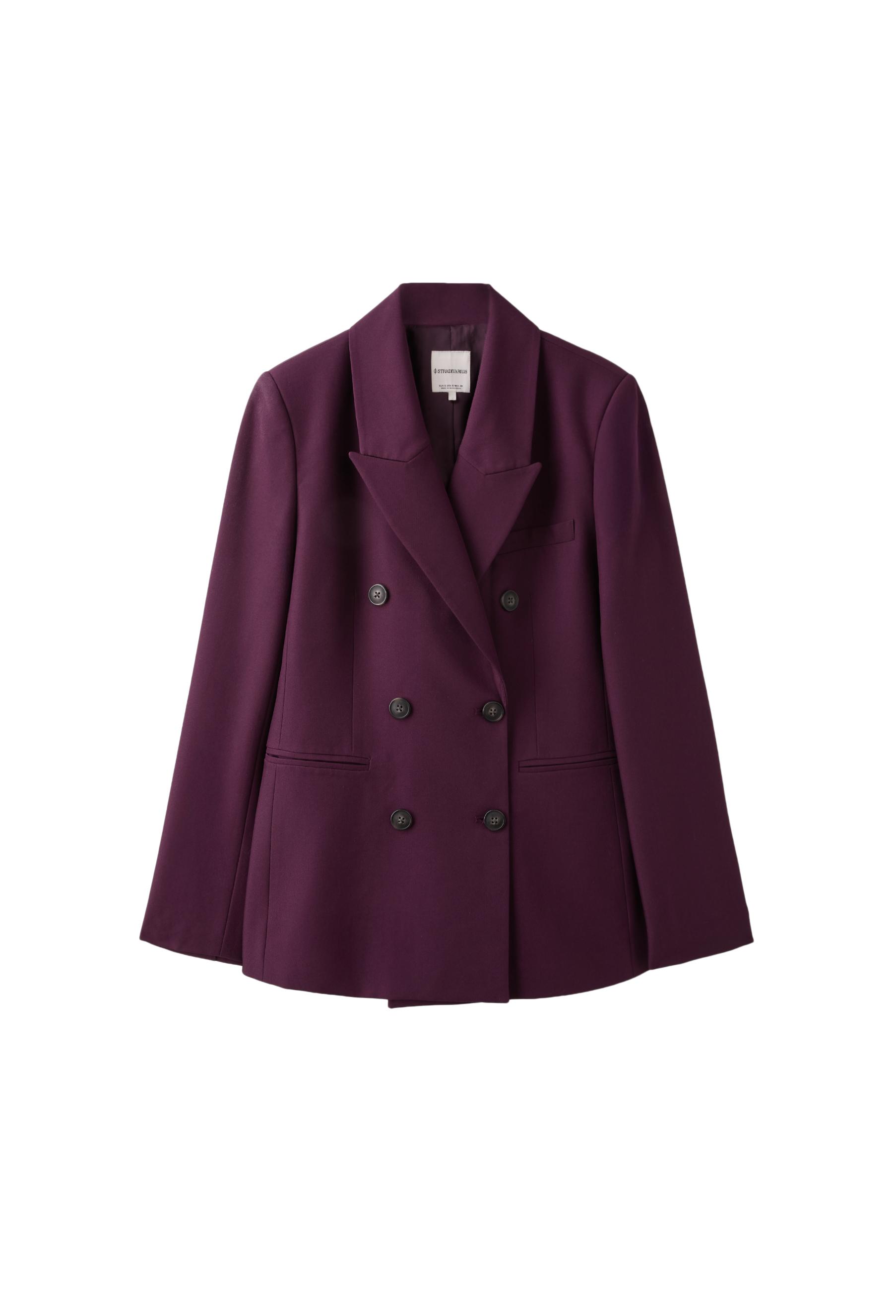 Fitted blazer with buttons — Purple