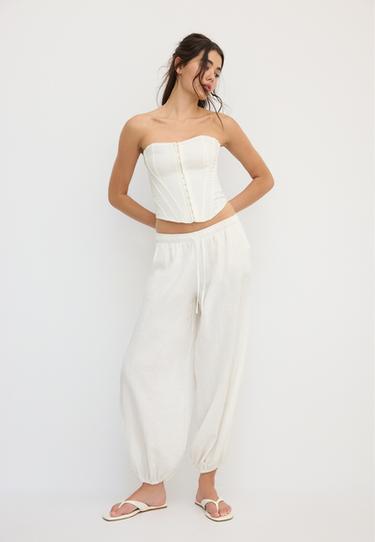 Lace-up corset — White 2