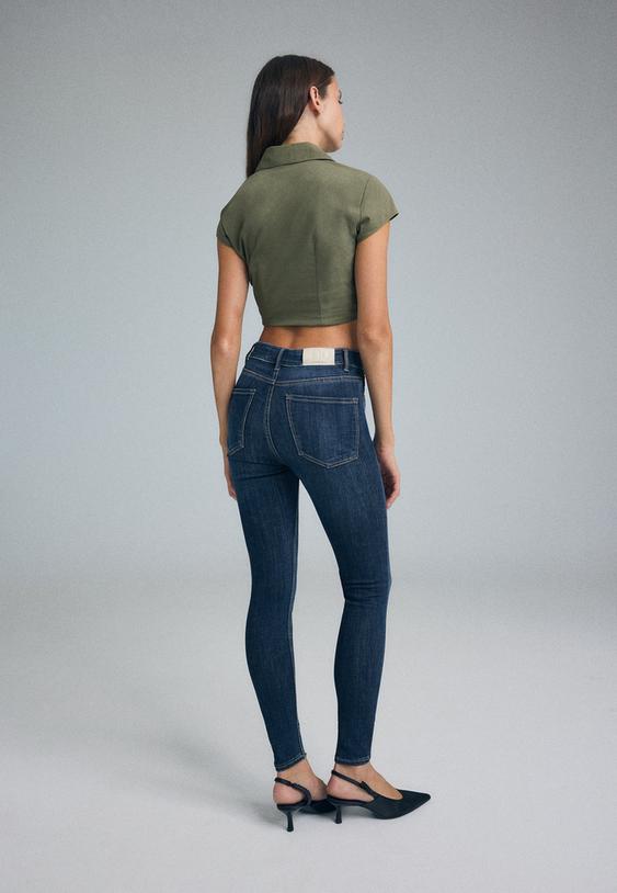 d07 jeans skinny cintura subida
