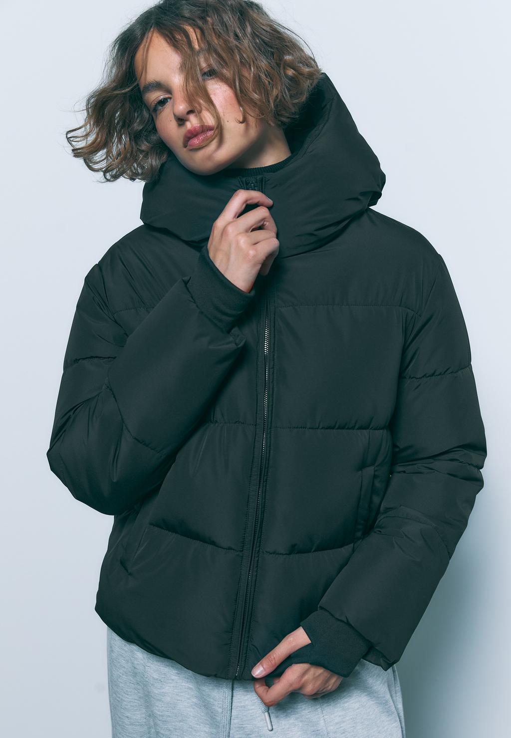 Basic Steppjacke mit Kapuze