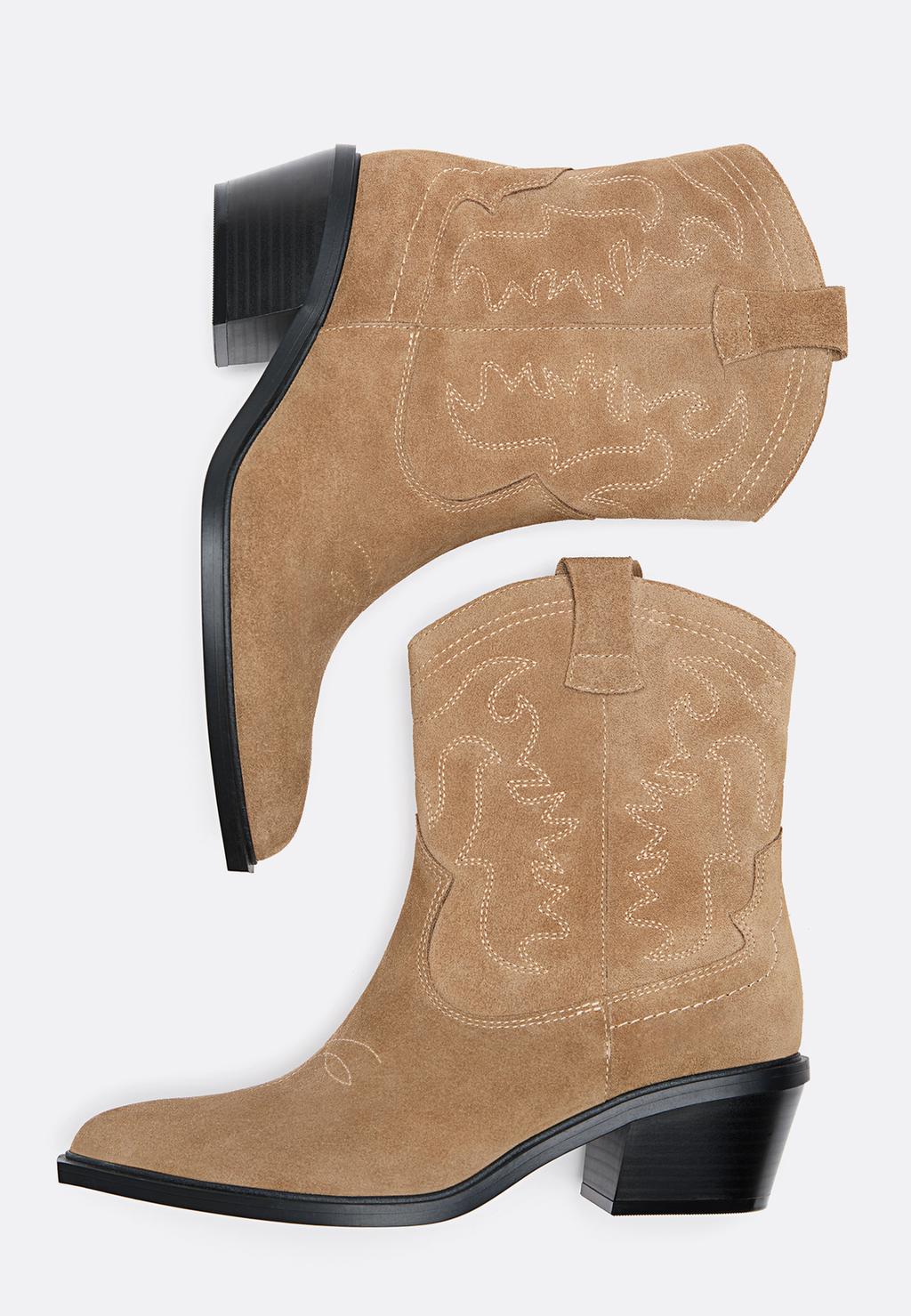 Botines cowboy piel