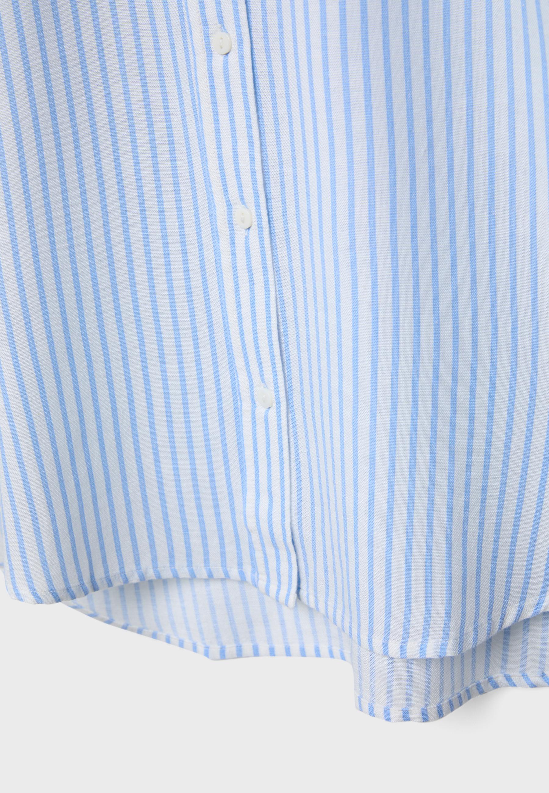 Linen-effect shirt — Sky blue