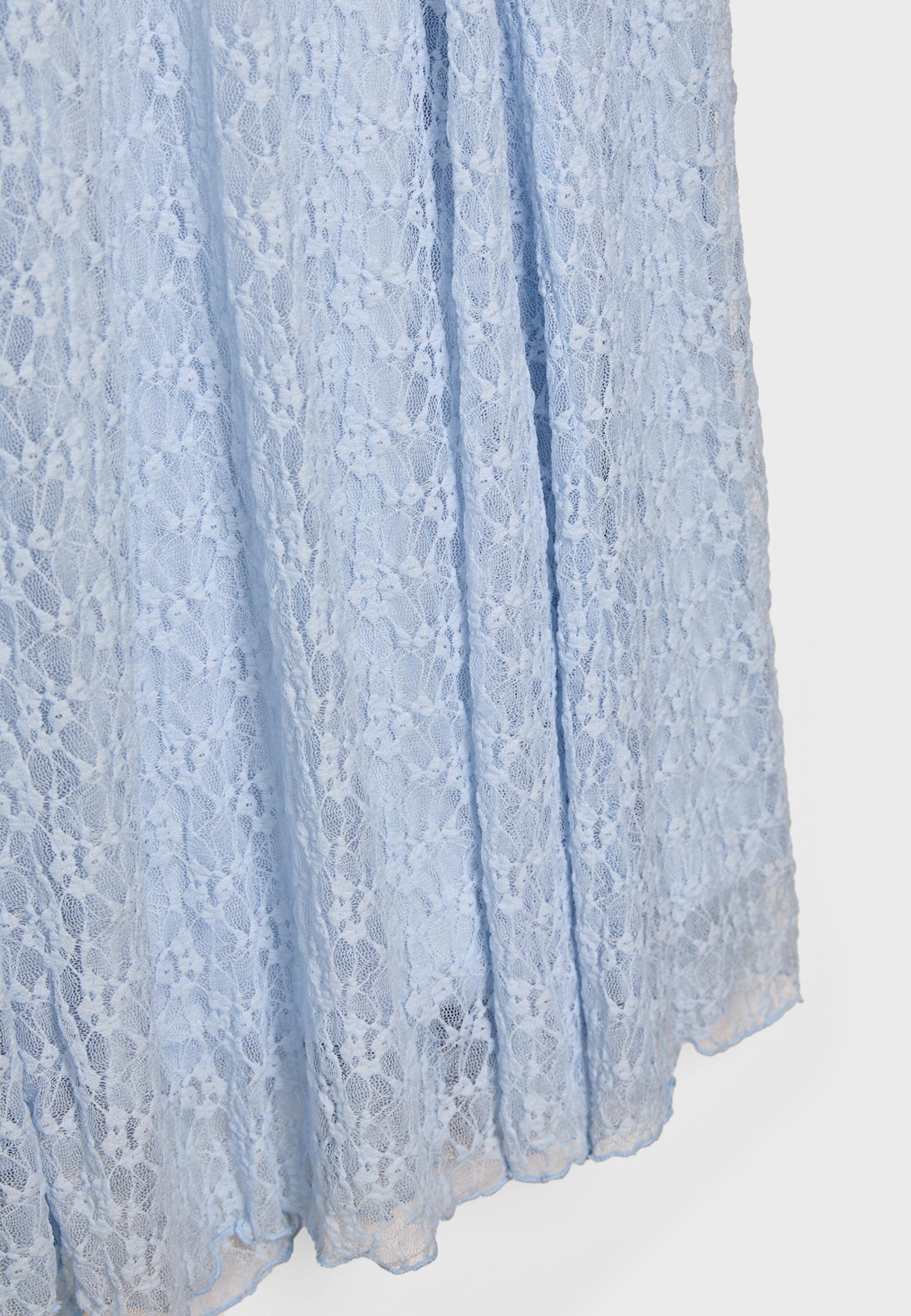 Lace midi skirt — Royal blue