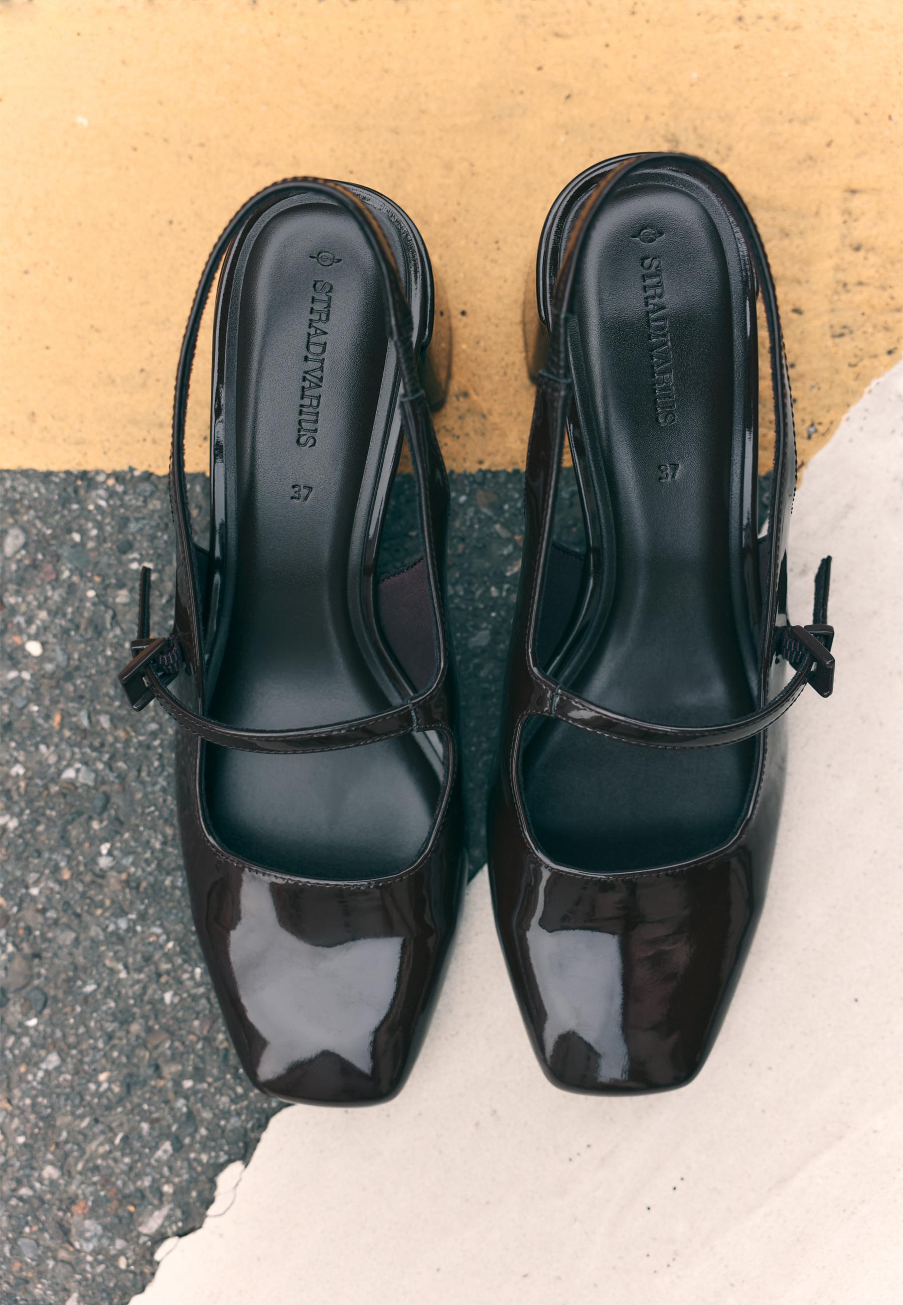 Mary Jane block heel — BROWN