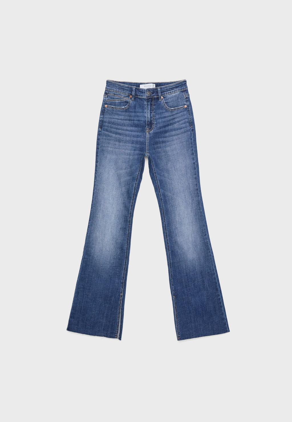 Slit fit flared jeans