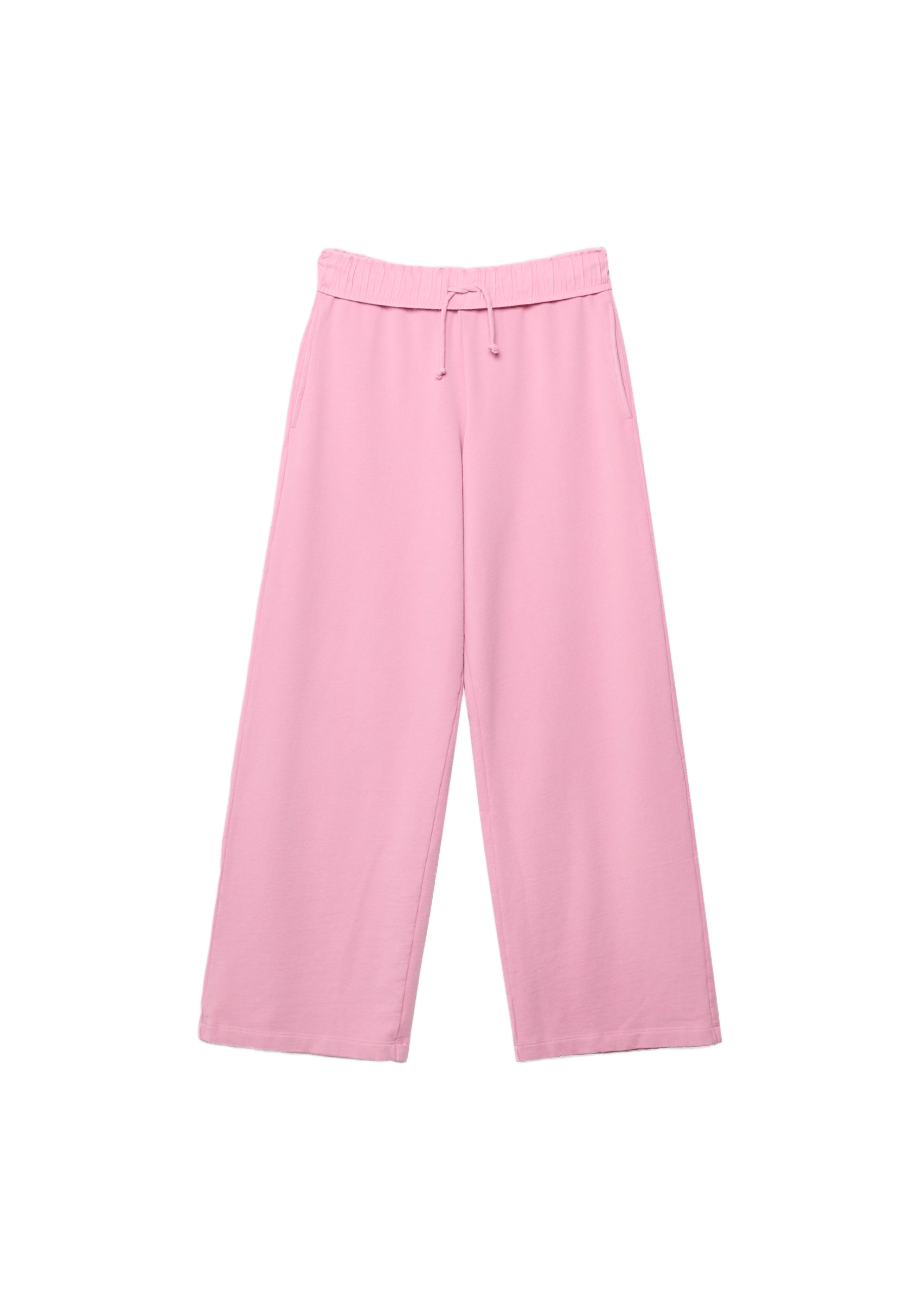 Washed effect straight-leg jogger trousers — Bubblegum pink