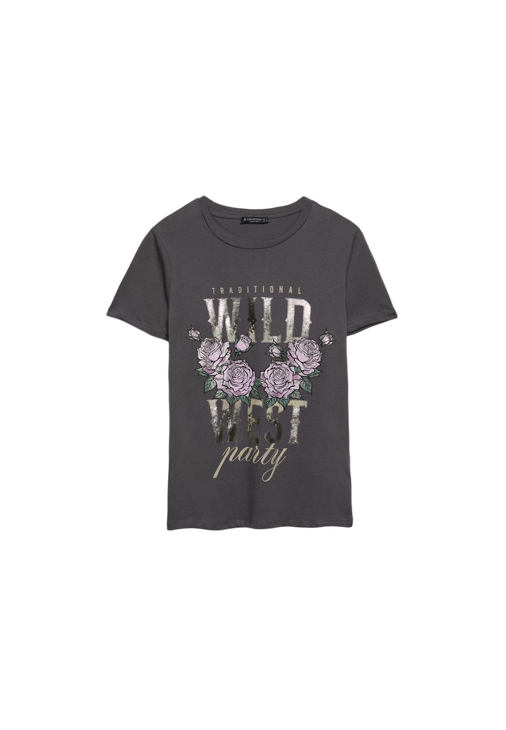 T-shirt avec graphique métallisé