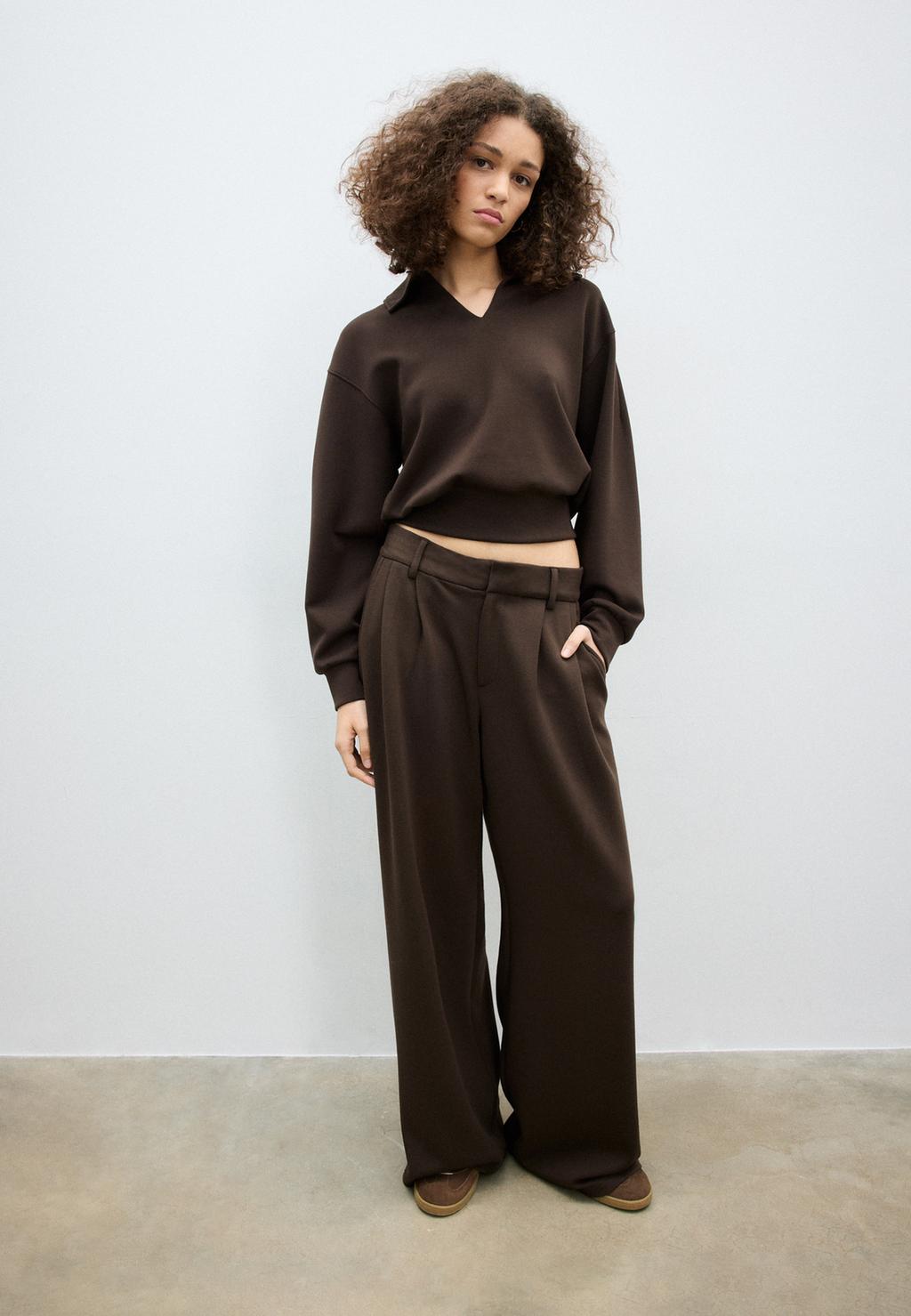Pantaloni della tuta da donna Pantaloni della tuta a gamba larga drappeggiati a vita alta slim fit pantaloni a gamba larga pantaloni casual da donna taglie forti, AG., XL Pantaloni della tuta da donna Pantaloni della tuta a gamba larga drappeggiati a vita alta slim fit pantaloni a gamba larga pantaloni casual da donna taglie forti, AG., XL
