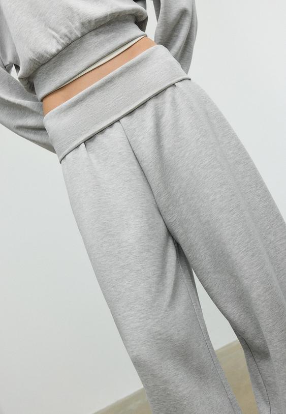 balon jogger pantolon katlamal bel yumusak doku