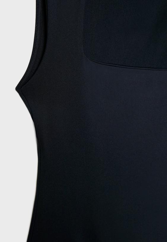 Kare yaka poliamid body - Görsel 21