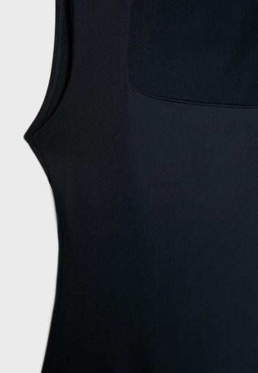 Polyamide square neckline bodysuit — Black 9
