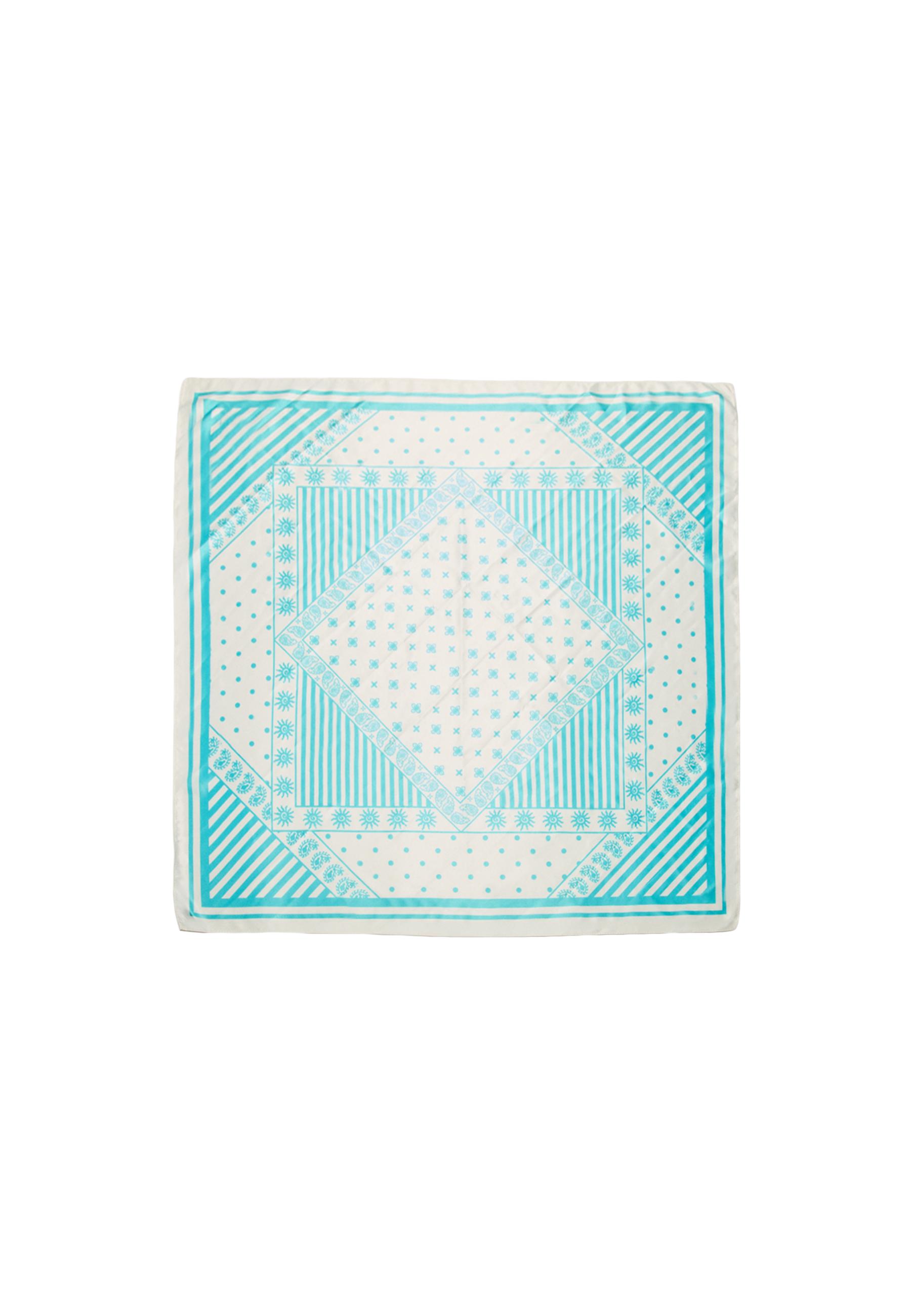 Rectangle print scarf — Blue