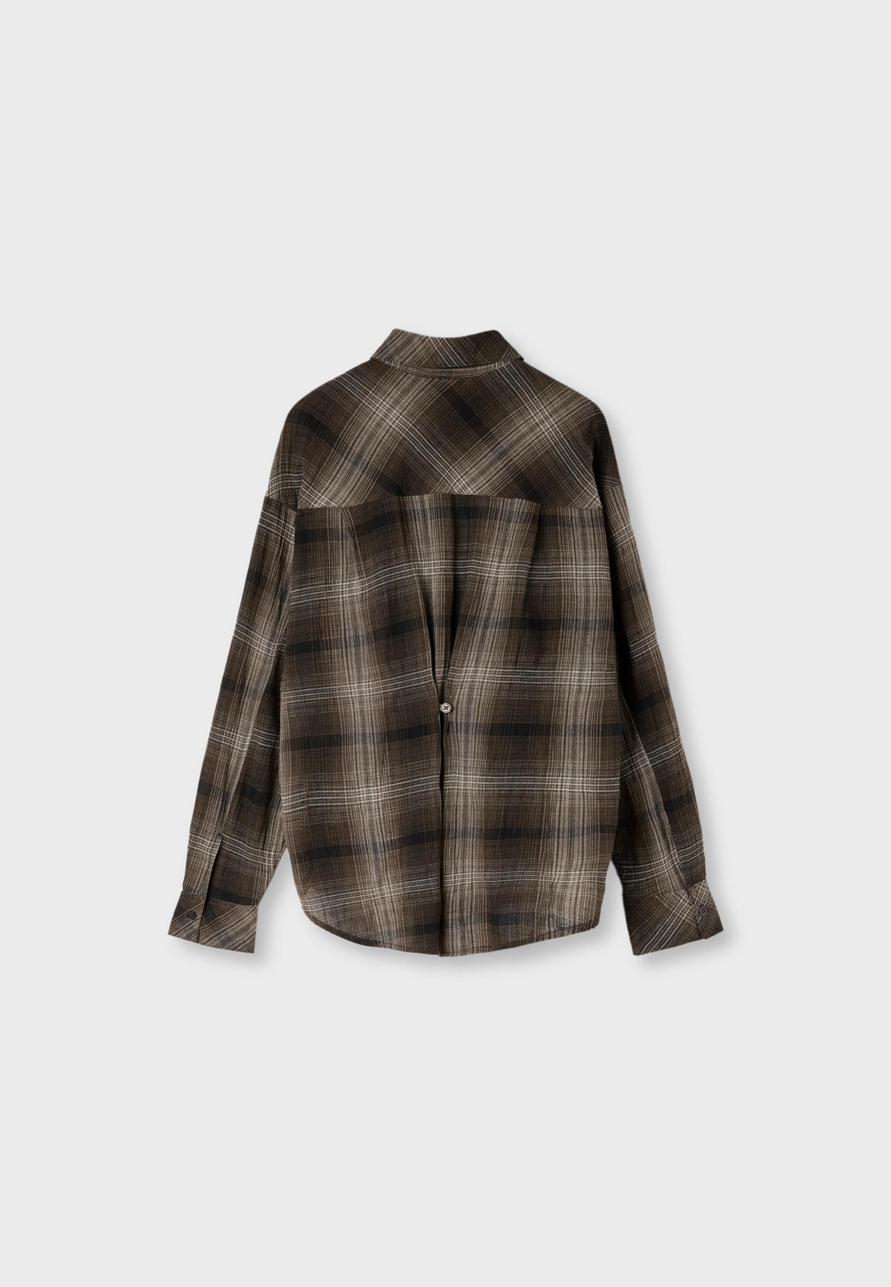 Adjustable regular shirt — Brown