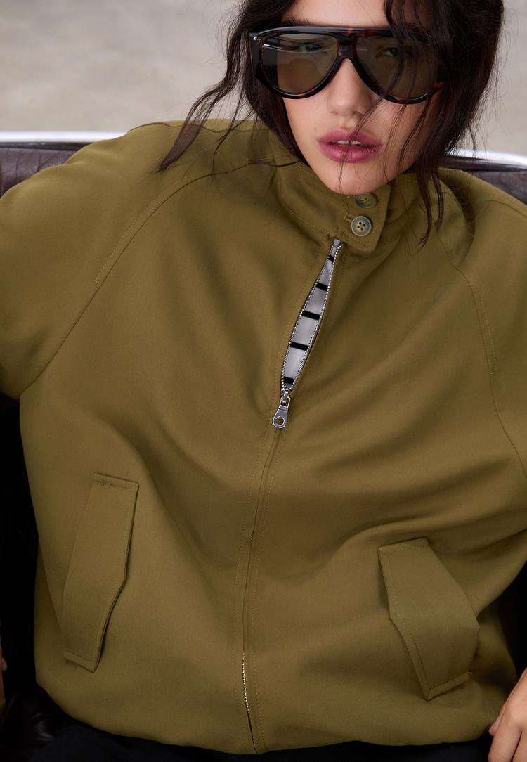 loose fitting bomber jacket