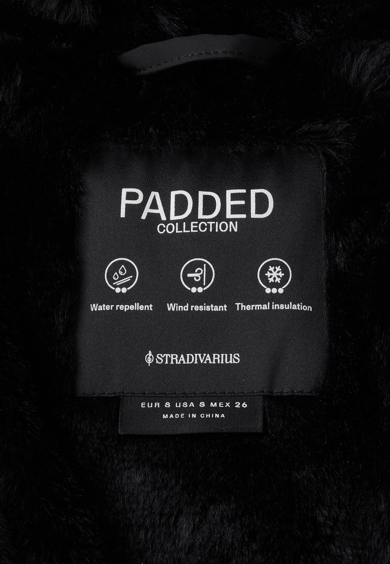 Fitted padded coat — Black