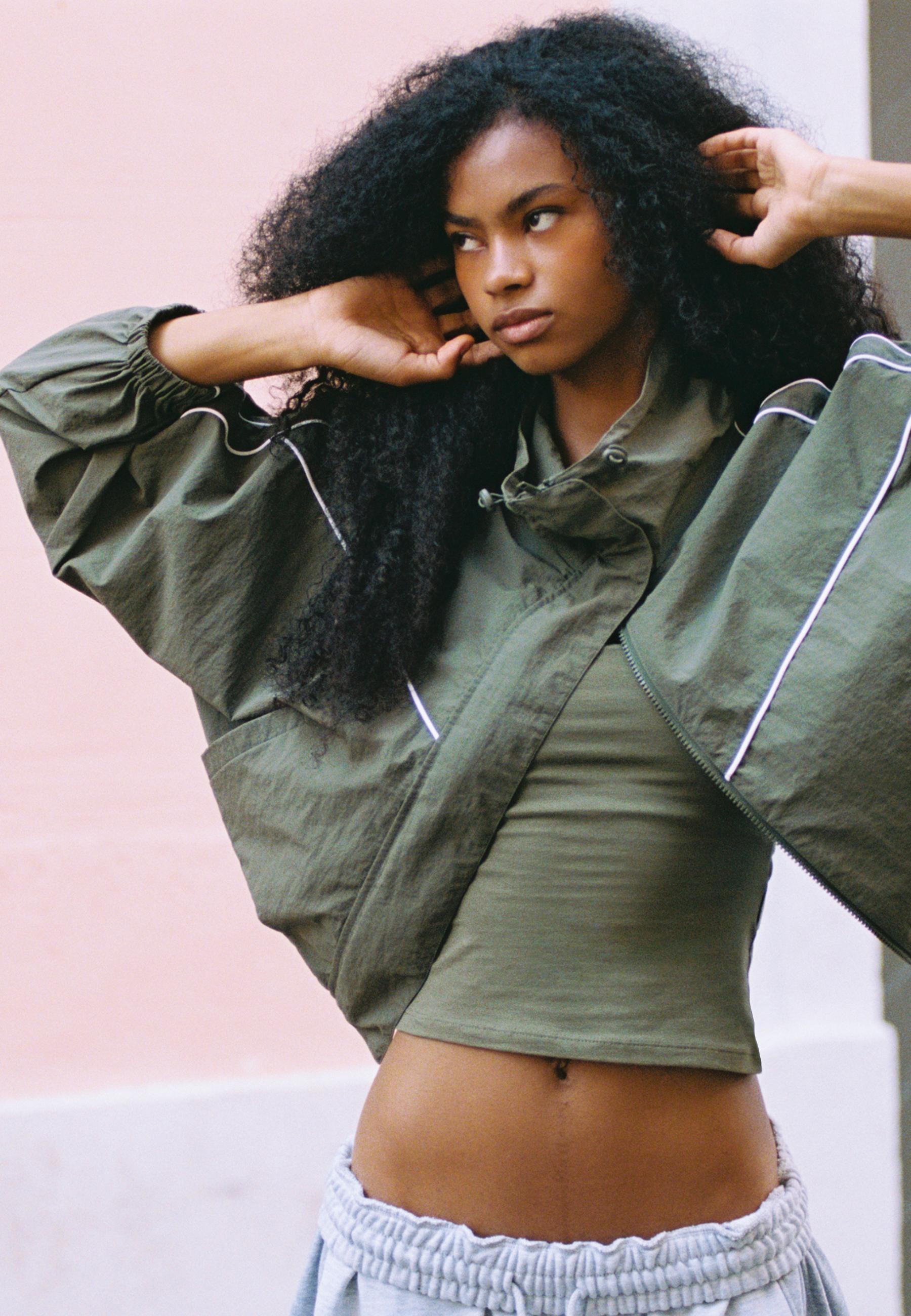 Wide strap top — Khaki