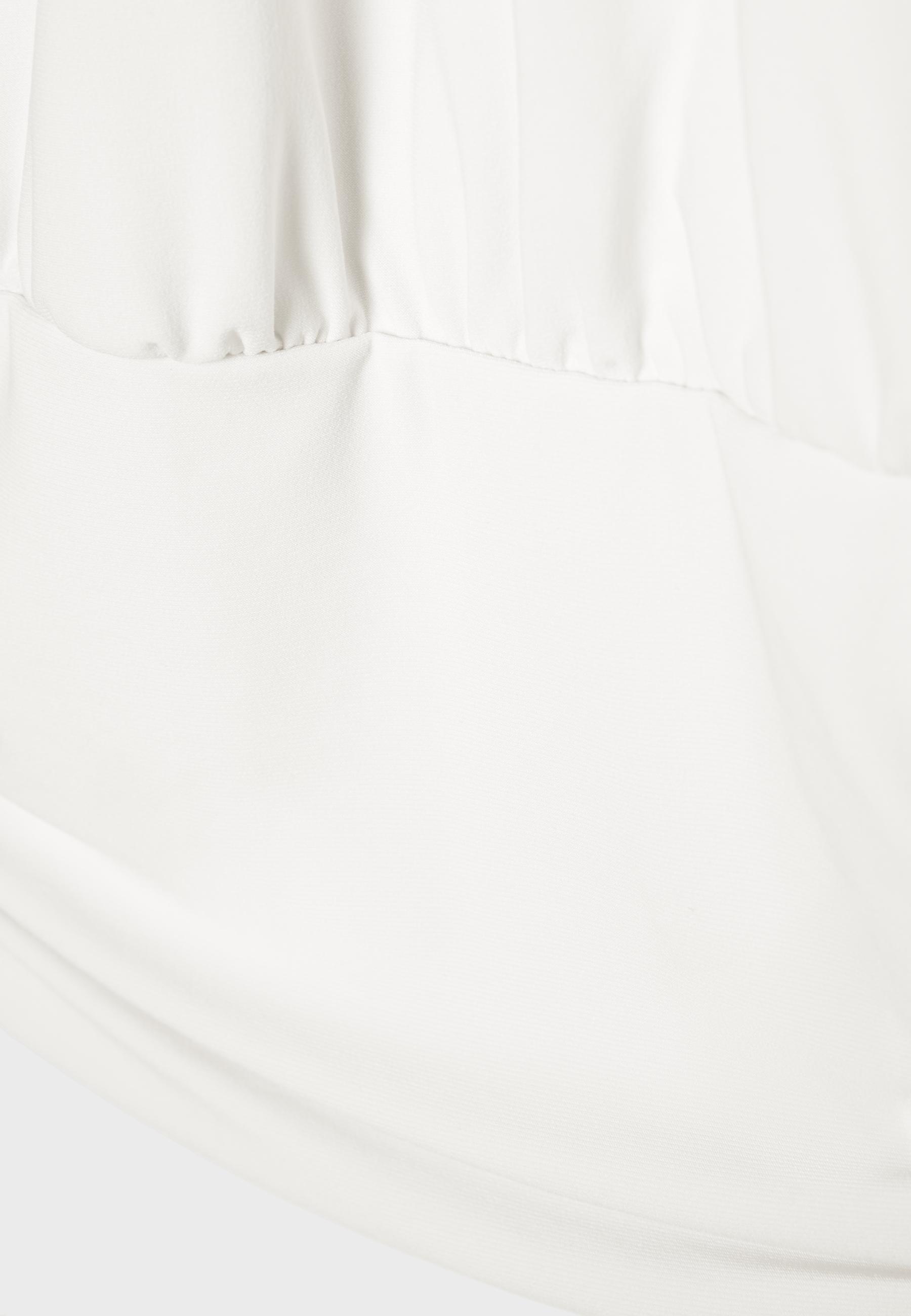 Puff-effect halter top — Ecru