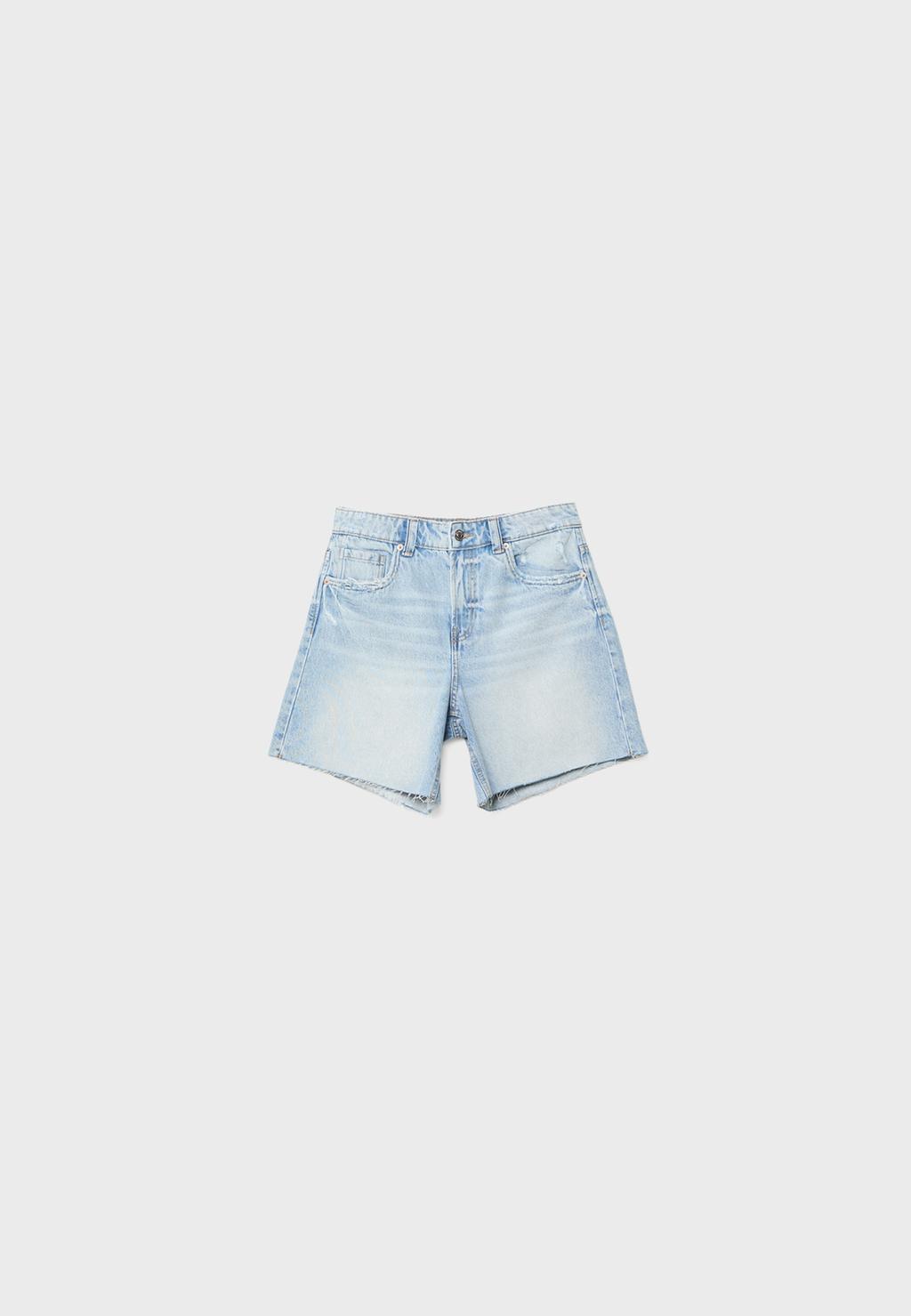 D93 Short denim longline étoiles